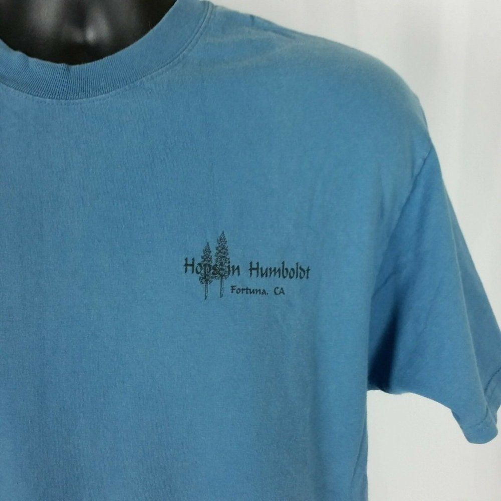 Hops in Humboldt Micro Brew Festival Blue Tee Shirt Mens Large Humboldt County - Picture 4 of 10